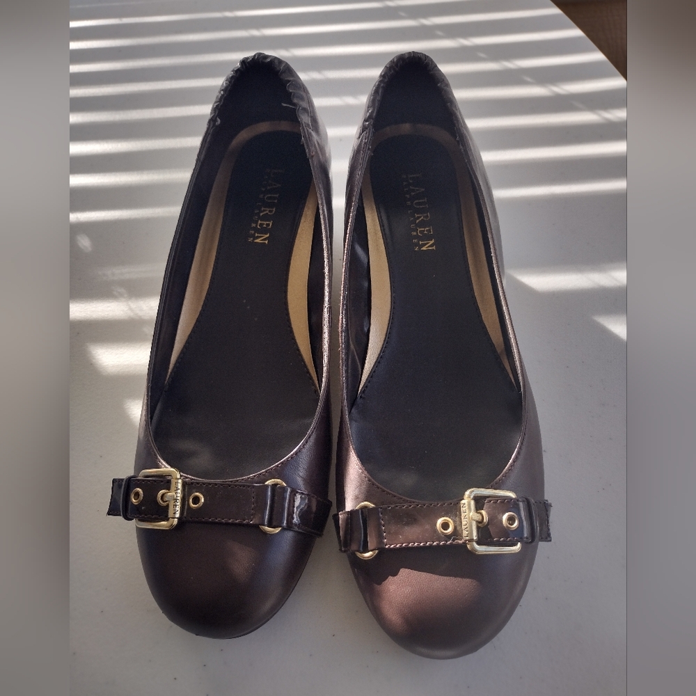 Ralph Lauren Women's Wedges - Tan and Cream